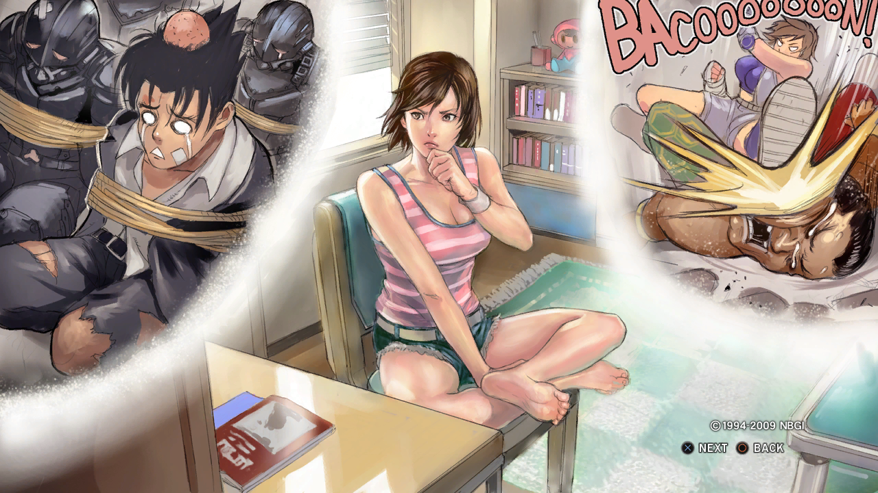 Prologue artwork for Asuka Kazama in Tekken 6.
