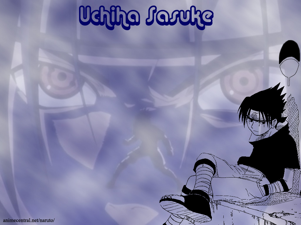 Uchiha Sasuke Wallpaper
This wallpaper was made using a couple of images from the manga and a screenshot from the series of Naruto.

1024 x 768 (click on image for full size).

