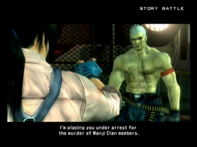 Bryan and Lei
Screenshot from Bryan's Tekken 5 interlude movie with Lei.
