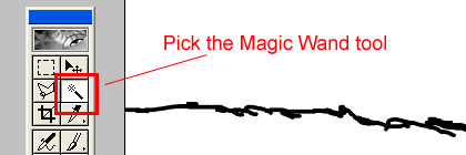 Pick the Magic Wand tool.