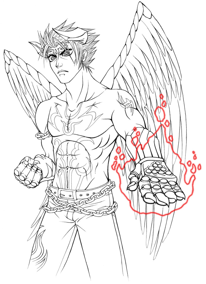 10 sketches: sonkitty
By [url=http://coolbluex.deviantart.com]CoolBlueX[/url], requested by me.
Keywords: Devil Jin Tekken lineart