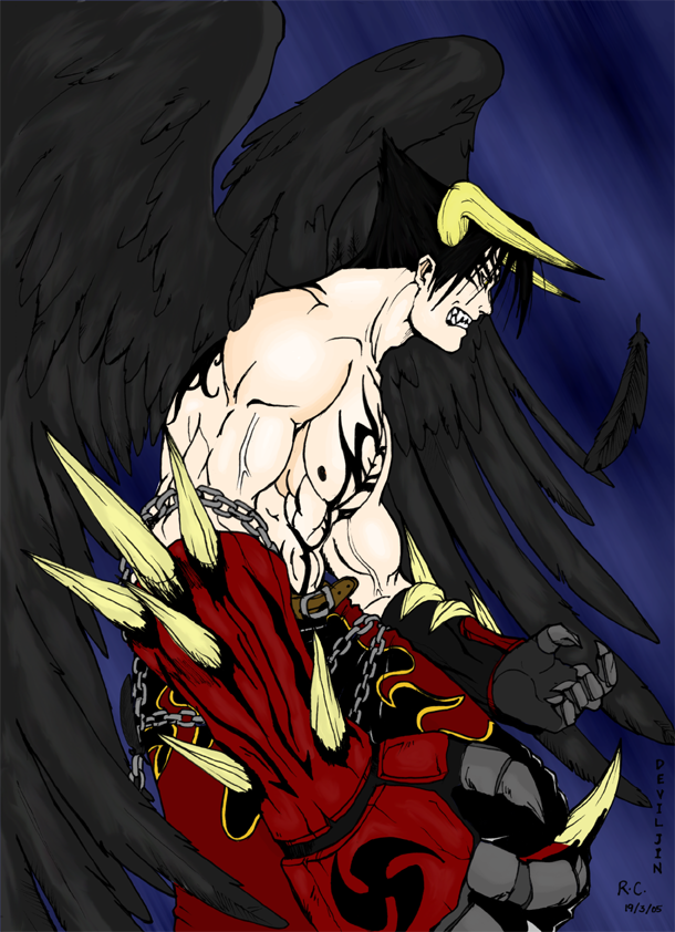 Pokefreak Devil Jin - Colored
Original lineart by [url=http://pokefreak.deviantart.com]pokefreak[/url].

Coloring by me.
Keywords: Tekken Devil  Jin Kazama