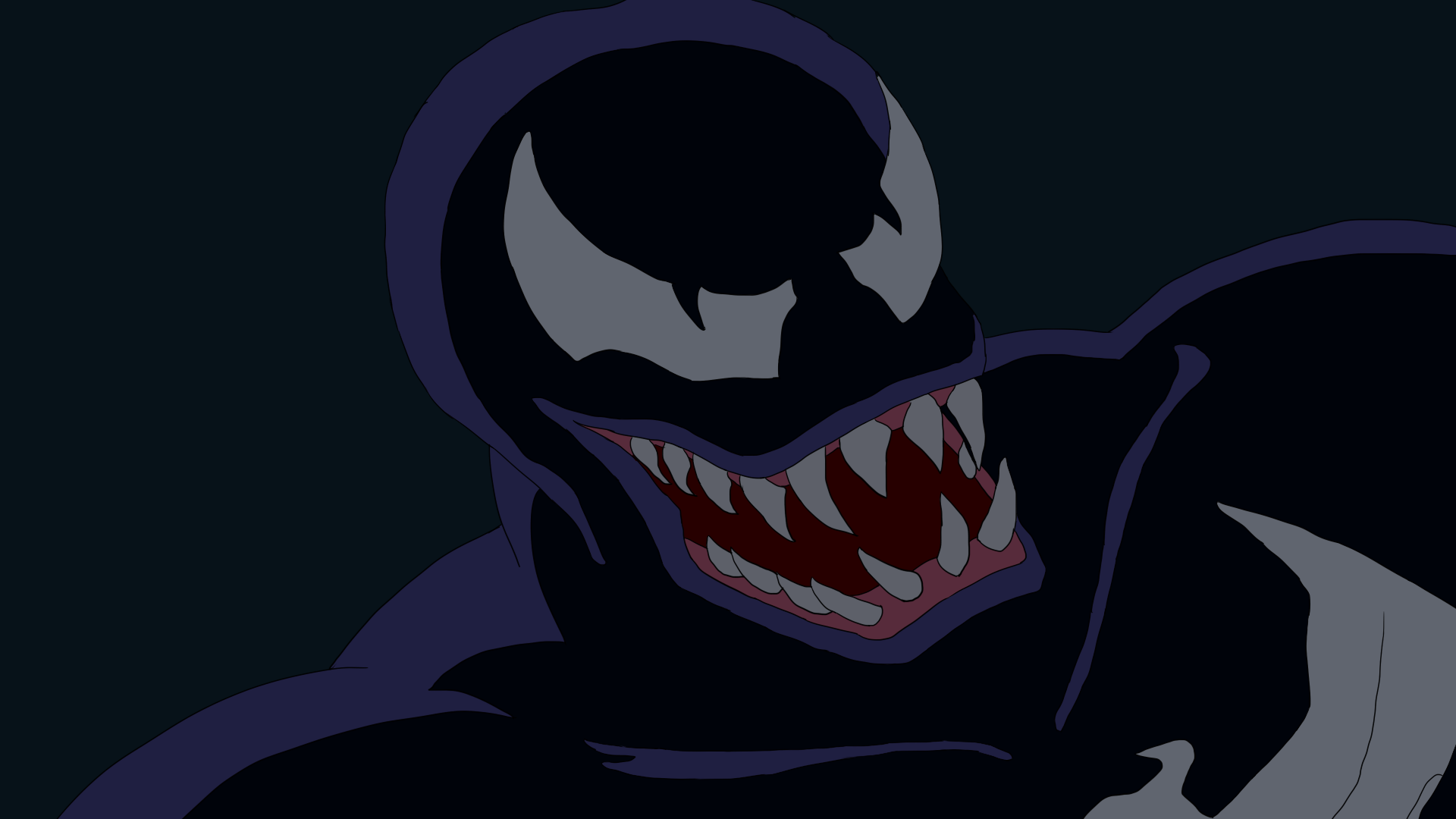 Venom from Spider-man: The Animated Series.

Traced and colored in Paint Tool SAI.
