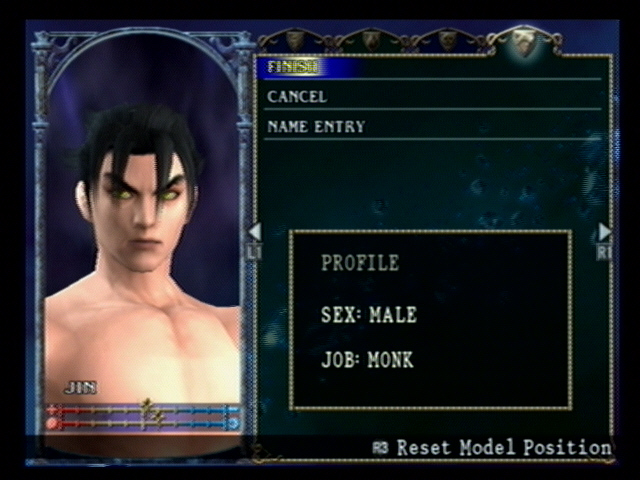 Jin Face
Based off Jin, like halfway between his regular and Devil form in Tekken. Wings are only an option on the female models. =(
