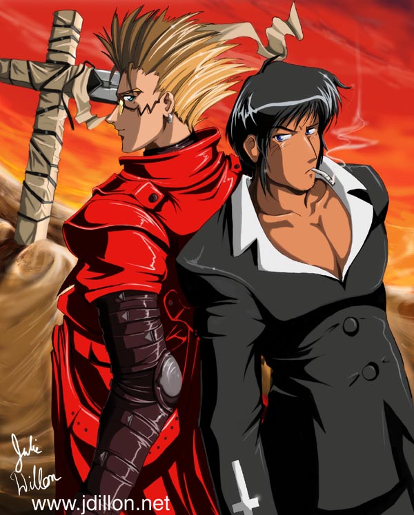 Vash and Wolfwood back-to-back
By [url=http://www.jdillon.net]Julie Dillon[/url]
